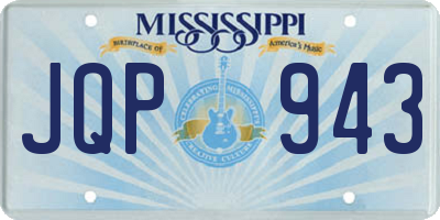 MS license plate JQP943