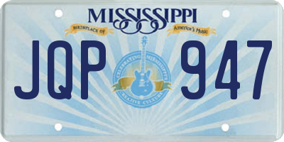 MS license plate JQP947