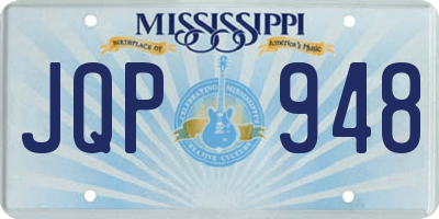 MS license plate JQP948