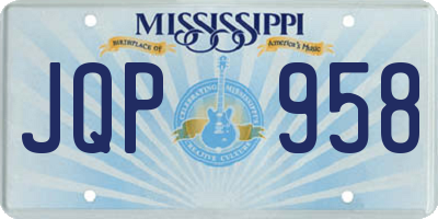 MS license plate JQP958