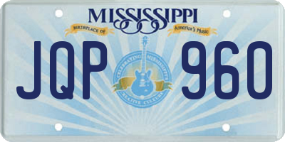 MS license plate JQP960