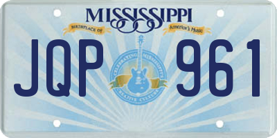 MS license plate JQP961