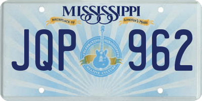 MS license plate JQP962
