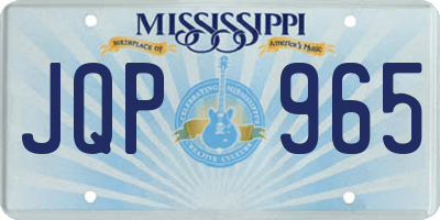 MS license plate JQP965