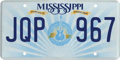 MS license plate JQP967