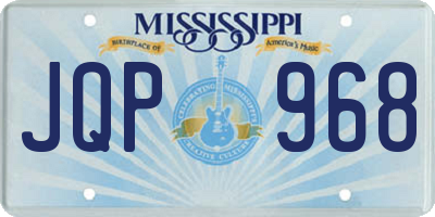 MS license plate JQP968