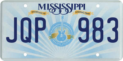 MS license plate JQP983