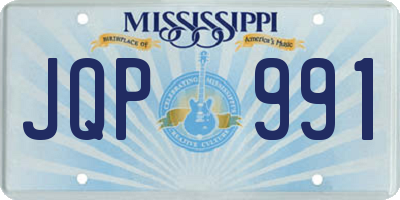 MS license plate JQP991