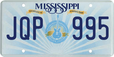 MS license plate JQP995