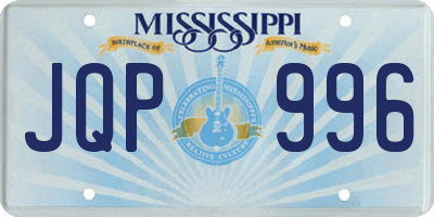 MS license plate JQP996