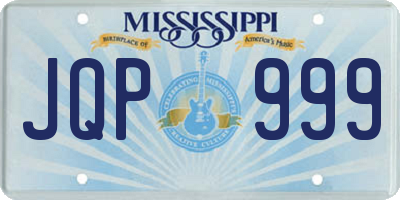 MS license plate JQP999