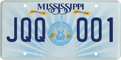 MS license plate JQQ001