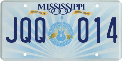 MS license plate JQQ014