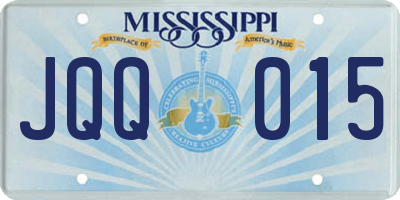 MS license plate JQQ015