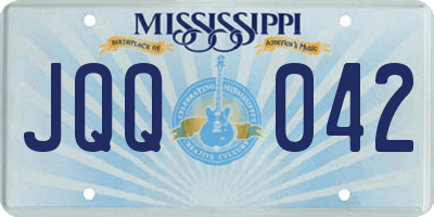 MS license plate JQQ042