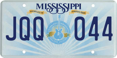 MS license plate JQQ044