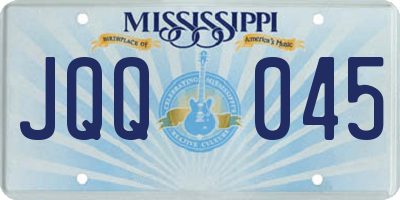 MS license plate JQQ045