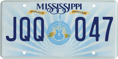 MS license plate JQQ047