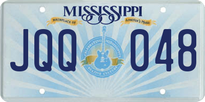 MS license plate JQQ048
