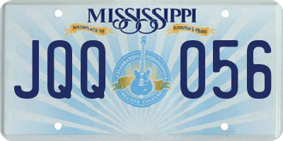MS license plate JQQ056