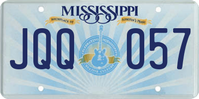 MS license plate JQQ057