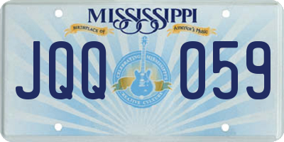 MS license plate JQQ059