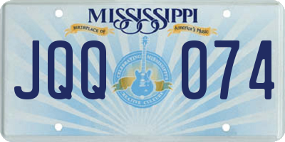 MS license plate JQQ074