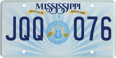 MS license plate JQQ076