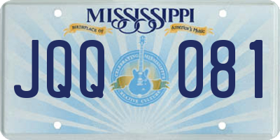 MS license plate JQQ081