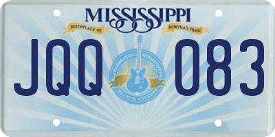 MS license plate JQQ083