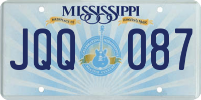 MS license plate JQQ087