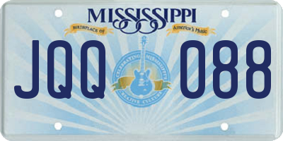 MS license plate JQQ088