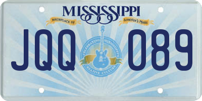 MS license plate JQQ089