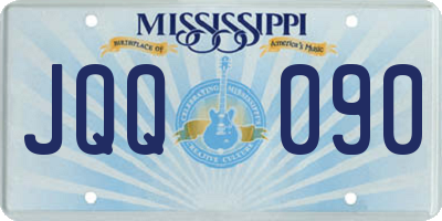MS license plate JQQ090