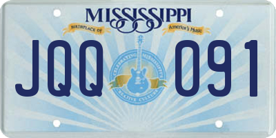 MS license plate JQQ091
