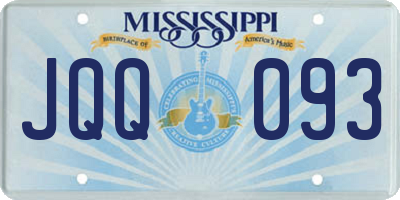 MS license plate JQQ093