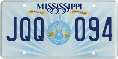 MS license plate JQQ094