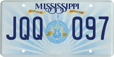 MS license plate JQQ097