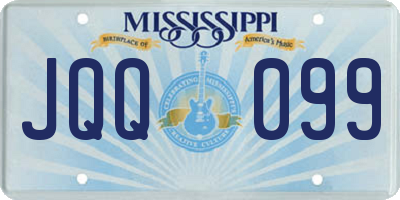 MS license plate JQQ099