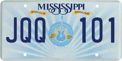 MS license plate JQQ101
