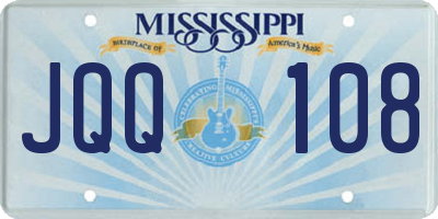 MS license plate JQQ108