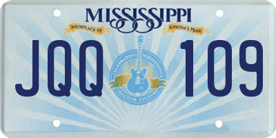 MS license plate JQQ109