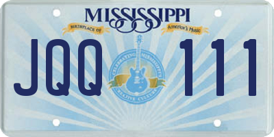 MS license plate JQQ111