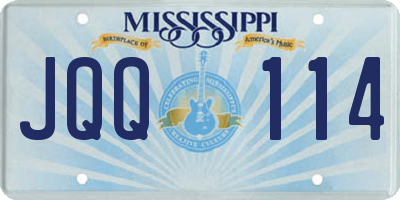 MS license plate JQQ114