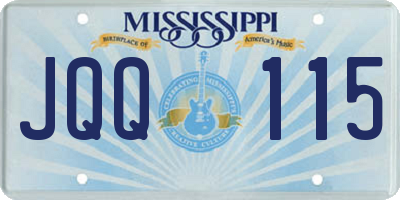 MS license plate JQQ115
