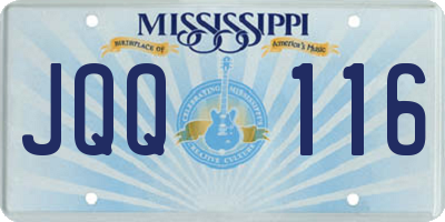 MS license plate JQQ116