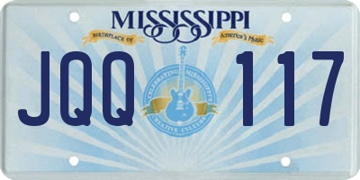 MS license plate JQQ117