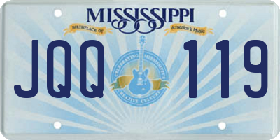 MS license plate JQQ119