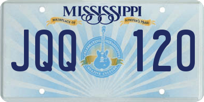 MS license plate JQQ120