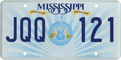 MS license plate JQQ121